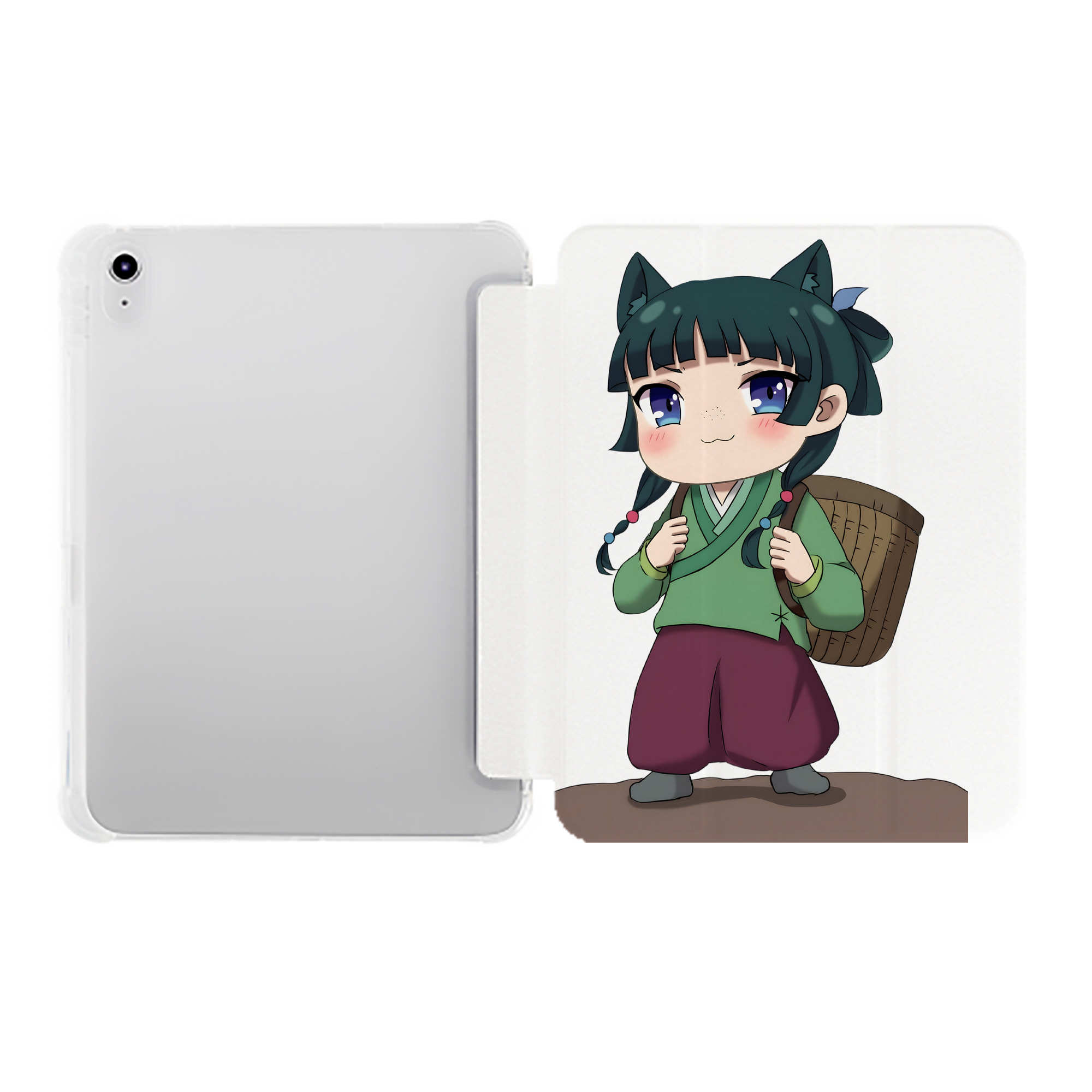 （画像用） 薬屋のひとりごと The Apothecary Diaries IPad ケース ペン収納付き 三つ折りスタンド PUレザー×シリコン 対応機種9.5/10.5/10.9インチ